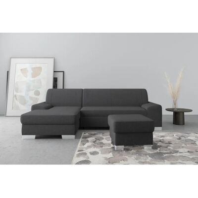 DOMO COLLECTION Anzio L-Form Sofa - 3-Sitzer, Links Recamiere, Grau DOMO COLLECTION Anzio L-Form Sofa - 3-Sitzer, Links Recamiere, Grau