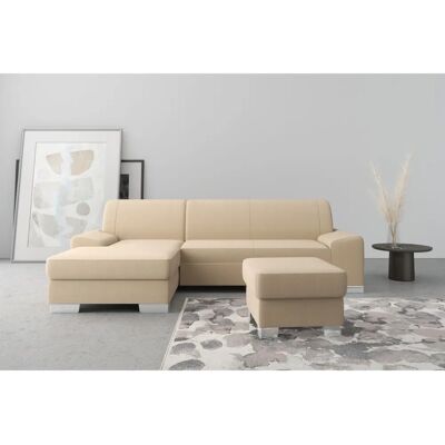 Domo Collection Anzio L-Form Couch - Chenille-Bezug, links, 271x85x160cm Domo Collection Anzio L-Form Couch - Chenille-Bezug, links, 271x85x160cm