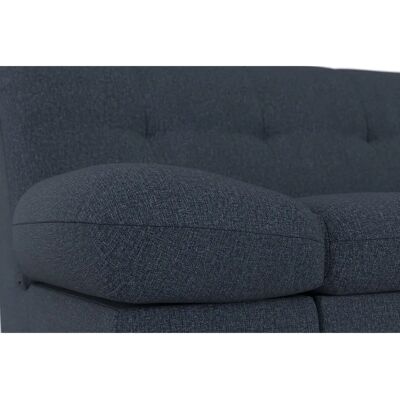 Domo Collection Mona L-Form Sofa - Feinstruktur, Blau, 271x213x80 cm Domo Collection Mona L-Form Sofa - Feinstruktur, Blau, 271x213x80 cm
