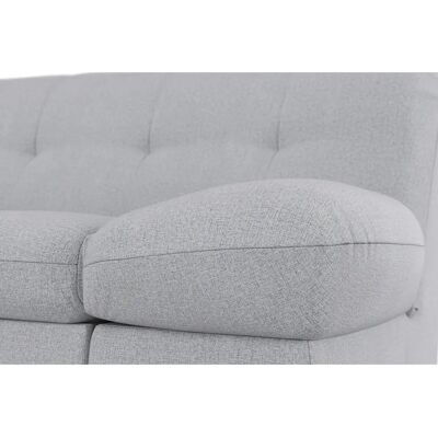 Domo Collection Mona L-Form Silber Sofa - L-förmig mit Ottomane Domo Collection Mona L-Form Silber Sofa - L-förmig mit Ottomane