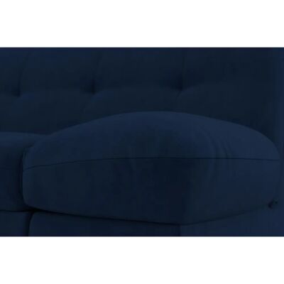Domo Collection Mona L-Form Blau Samtsofa - L-Formiges Sofa Domo Collection Mona L-Form Blau Samtsofa - L-Formiges Sofa
