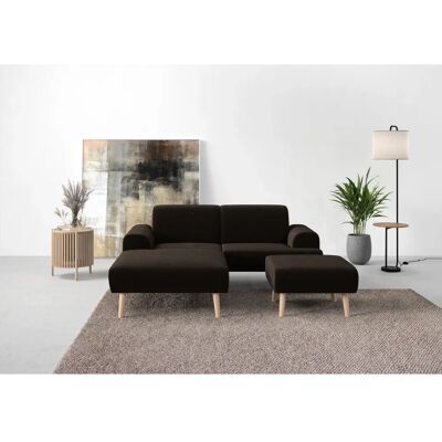 andasu202fNordic Interior Braun Microfaser Recamiere - Sofa andasu202fNordic Interior Braun Microfaser Recamiere - Sofa