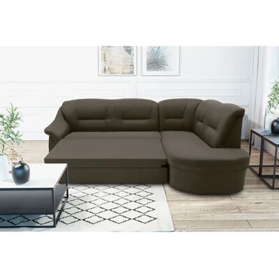 Domo Collection Faenza L-Form Sofa - Rechte Ottomane, Microfaser, mit Bettfunktion Domo Collection Faenza L-Form Sofa - Rechte Ottomane, Microfaser, mit Bettfunktion