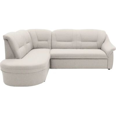 DOMO COLLECTION Faenza L-Form Weiche Struktur Ottomane Links - Sofa DOMO COLLECTION Faenza L-Form Weiche Struktur Ottomane Links - Sofa