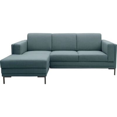 Domo Collection L-Formed Sofa - Petrolblau - Strukturierter Stoff - Longchair links - Sofa Domo Collection L-Formed Sofa - Petrolblau - Strukturierter Stoff - Longchair links - Sofa