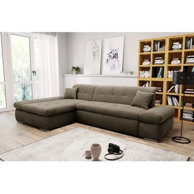 Domo Collection Moric Couch - Stoff, 3 Sitzer, Schlamm Domo Collection Moric Couch - Stoff, 3 Sitzer, Schlamm