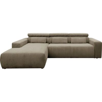 Domo Collection Brandon Große Eckcouch - Leder/Microfaser - 285x80x175cm Domo Collection Brandon Große Eckcouch - Leder/Microfaser - 285x80x175cm