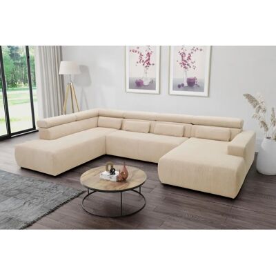 Domo Collection Brandon Beige Mikrofaser Sofa - Wohnzimmermöbel Domo Collection Brandon Beige Mikrofaser Sofa - Wohnzimmermöbel
