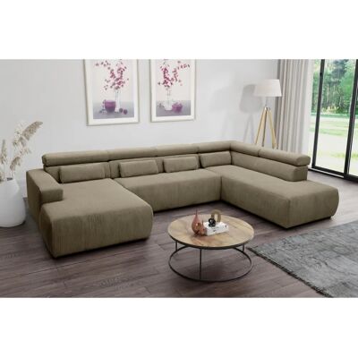 DOMO COLLECTION Brandon Wohnlandschaft - 359x80x228 cm, Braun DOMO COLLECTION Brandon Wohnlandschaft - 359x80x228 cm, Braun