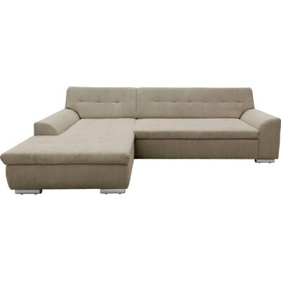 Domo Collection Treviso Ecksofa - Cord, 3-Sitzer, L-Form Domo Collection Treviso Ecksofa - Cord, 3-Sitzer, L-Form