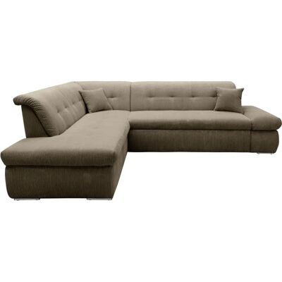 Domo Collection Moric L-Form Sofa - L-Form, 273x80x216cm, Breitcord, Linke Ottomane Domo Collection Moric L-Form Sofa - L-Form, 273x80x216cm, Breitcord, Linke Ottomane