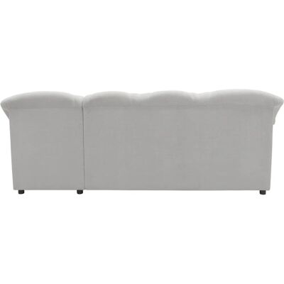 Domo Collection Silber L-Form Schlafsofa - Mikrofasern, Recamiere rechts Domo Collection Silber L-Form Schlafsofa - Mikrofasern, Recamiere rechts