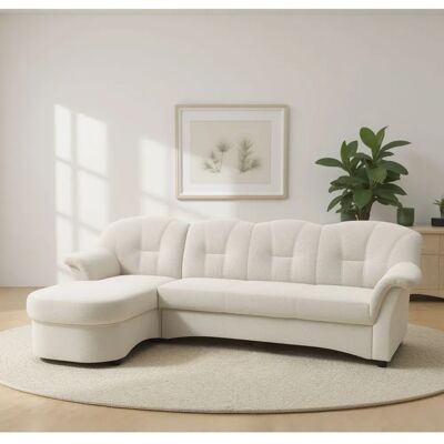 Domo Collection Flores Ecksofa - Microfaser, Beige Domo Collection Flores Ecksofa - Microfaser, Beige
