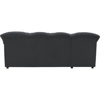 DOMO collection Flores L-Form Sofa - Mikrofaser, Dunkelgrau DOMO collection Flores L-Form Sofa - Mikrofaser, Dunkelgrau
