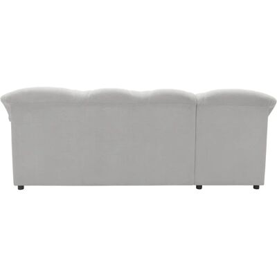 Domo Collection Flores Ecksofa - Microfaser, Silber Domo Collection Flores Ecksofa - Microfaser, Silber