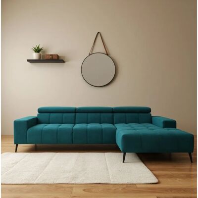 Domo collection Trento L-Form Sofa - Modern, Reversibel, Dunkelblau Domo collection Trento L-Form Sofa - Modern, Reversibel, Dunkelblau