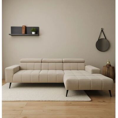 Domo collection Trento L-Form beige Sofa - Couch Domo collection Trento L-Form beige Sofa - Couch