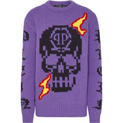 Philipp Plein Skull Lila XS Pullover - Produktart Philipp Plein Skull Lila XS Pullover - Produktart