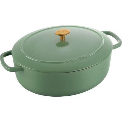 Ballarini Bellamonte Gusseisen-Ovaltopf - 5,5 l - Grün Ballarini Bellamonte Gusseisen-Ovaltopf - 5,5 l - Grün