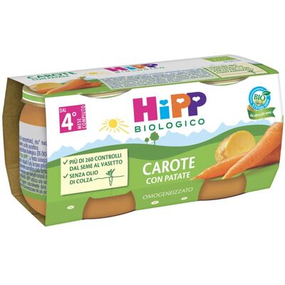 Alimento per bebè HiPP - Carota, Patata - Biologico - 2x80g Alimento per bebè HiPP - Carota, Patata - Biologico - 2x80g