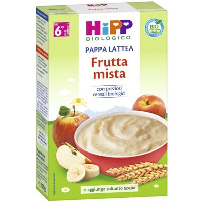 Cereale per bebè HiPP - Fiocchi di frutta e latte biologici Cereale per bebè HiPP - Fiocchi di frutta e latte biologici