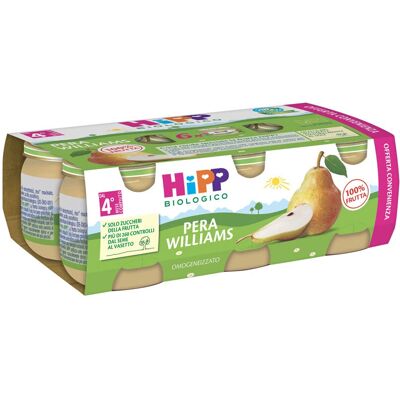 Alimento per bambini alla pera biologica HiPP - 6 vasetti - Senza glutine Alimento per bambini alla pera biologica HiPP - 6 vasetti - Senza glutine