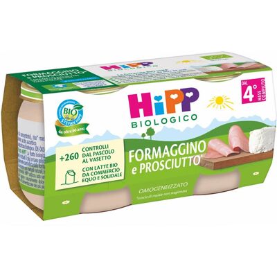 Alimenti per bambini Hipp - Formaggio e Prosciutto Biologico - 80g Alimenti per bambini Hipp - Formaggio e Prosciutto Biologico - 80g