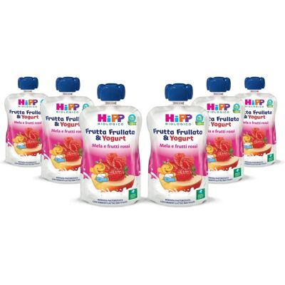 Purea di frutta e yogurt biologico Hipp per bambino - 3 x 90g Purea di frutta e yogurt biologico Hipp per bambino - 3 x 90g