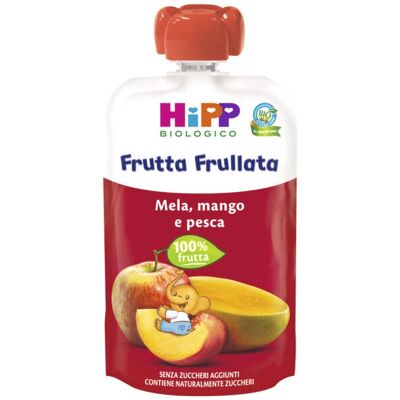 Purea di Frutta Biologica per Bebè - Mela Mango Pesca - Alimento per Bebè Purea di Frutta Biologica per Bebè - Mela Mango Pesca - Alimento per Bebè