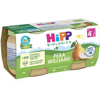 Alimento per bebè di pera biologica HiPP - 2x80g - Da 4 mesi Alimento per bebè di pera biologica HiPP - 2x80g - Da 4 mesi