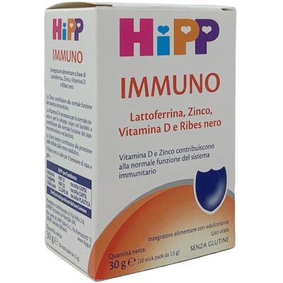 Hipp Italia Hipp Immuno Integratore Difese Immunitarie - Confezione da 20 Stick Hipp Italia Hipp Immuno Integratore Difese Immunitarie - Confezione da 20 Stick