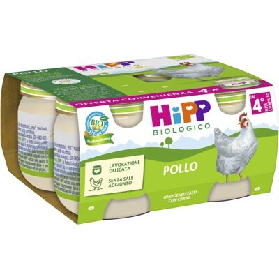 Cibo per bebè biologico di pollo Hipp - 4x80g Cibo per bebè biologico di pollo Hipp - 4x80g