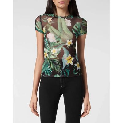 Philipp Plein M Hawaii Bloemen T-Shirt - T-Shirt Philipp Plein M Hawaii Bloemen T-Shirt - T-Shirt