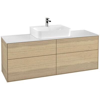 Meuble de salle de bain Finion en Chêne - 4 tiroirs, 1600x603x501mm - Publicité Meuble de salle de bain Finion en Chêne - 4 tiroirs, 1600x603x501mm - Publicité
