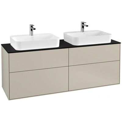 Villeroy et Boch Finion Armoire de salle de bain - 1600x603x501mm Noir mat - Laque sable mat - Publicité Villeroy et Boch Finion Armoire de salle de bain - 1600x603x501mm Noir mat - Laque sable mat - Publicité