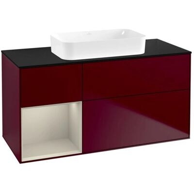 Villeroy et Boch Finion Badezimmerschrank - Sand & Pfingstrose - 120x60cm Villeroy et Boch Finion Badezimmerschrank - Sand & Pfingstrose - 120x60cm