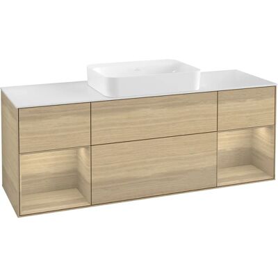 Villeroy & Boch Finion Waschtischunterschrank - Eiche, 4 Schubladen, LED-Beleuchtung Villeroy & Boch Finion Waschtischunterschrank - Eiche, 4 Schubladen, LED-Beleuchtung