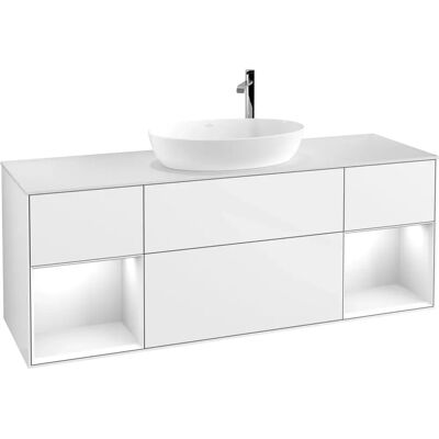 Villeroy & Boch G981GFGF Weiß Waschtischunterschrank - 4 Schubladen & LED-Beleuchtung Villeroy & Boch G981GFGF Weiß Waschtischunterschrank - 4 Schubladen & LED-Beleuchtung