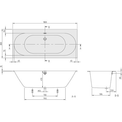 Villeroy & Boch Oberon 2.0 Duo Rechteckbadewanne - Badlösung Villeroy & Boch Oberon 2.0 Duo Rechteckbadewanne - Badlösung