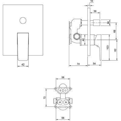 Villeroy & Boch Architectura Square Armatur - Schwarz gebürstetes Nickel Villeroy & Boch Architectura Square Armatur - Schwarz gebürstetes Nickel