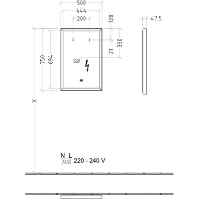 Villeroy & Boch Subway 3.0 Rechteckiger LED-Spiegel - Made in Italy Villeroy & Boch Subway 3.0 Rechteckiger LED-Spiegel - Made in Italy