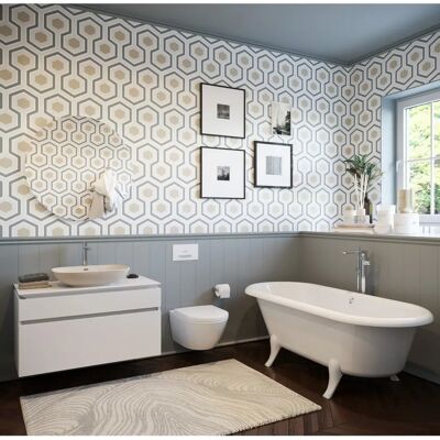 Villeroy & Boch Loop & Friends Chiuvetă dreptunghiulară de pe blat - Migdala Villeroy & Boch Loop & Friends Chiuvetă dreptunghiulară de pe blat - Migdala