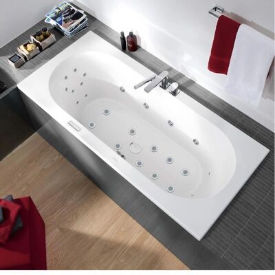 Villeroy & Boch Loop & Friends Rechteck-Whirlpool Badewanne mit Comfort-System - 1800x800 mm Villeroy & Boch Loop & Friends Rechteck-Whirlpool Badewanne mit Comfort-System - 1800x800 mm