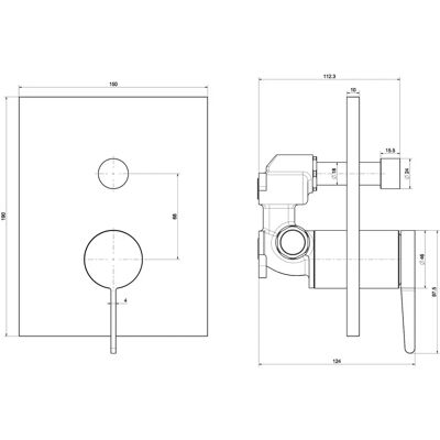 Villeroy & Boch Conum Wandmontage Armatur - Brushed Nickel Villeroy & Boch Conum Wandmontage Armatur - Brushed Nickel