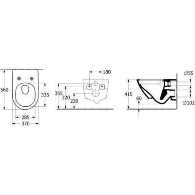 Villeroy & Boch toaletă suspendată - ovală, alb Alpin, SoftClosing Villeroy & Boch toaletă suspendată - ovală, alb Alpin, SoftClosing