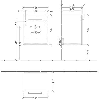 Villeroy & Boch Avento Wandhängender Waschtischunterschrank - Soft Closing - 43x51,4 cm Villeroy & Boch Avento Wandhängender Waschtischunterschrank - Soft Closing - 43x51,4 cm