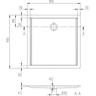 Villeroy & Boch - Taro - 90x90 - 2.5 cm - Duschwanne Villeroy & Boch - Taro - 90x90 - 2.5 cm - Duschwanne