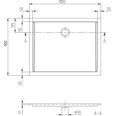 Villeroy & Boch - Taro - 120 x 90 x 2,5 cm - Duschwanne Villeroy & Boch - Taro - 120 x 90 x 2,5 cm - Duschwanne