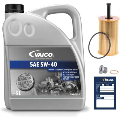 VAICO Olieskiftkit - 5L Filter & Tætning til Peugeot/Citroën VAICO Olieskiftkit - 5L Filter & Tætning til Peugeot/Citroën