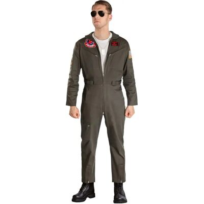 Lacey Wigs Men's Top Gun Jumpsuit Costume - Costumes Lacey Wigs Men's Top Gun Jumpsuit Costume - Costumes